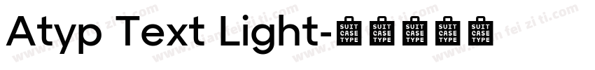 Atyp Text Light字体转换